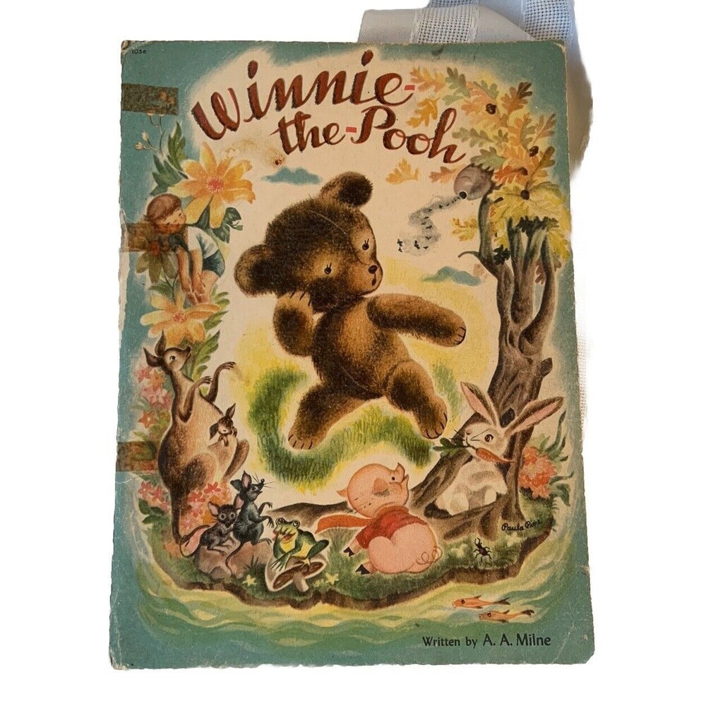 1946 Winnie the Pooh (Three Stories) A.A. Milne children's book Paula Pine art